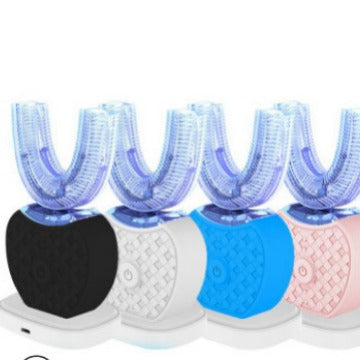 U-Shaped Automatic Ultrasonic Electric Toothbrush - 360 Deep Cleaning & Whitening, Rechargeable(pink)